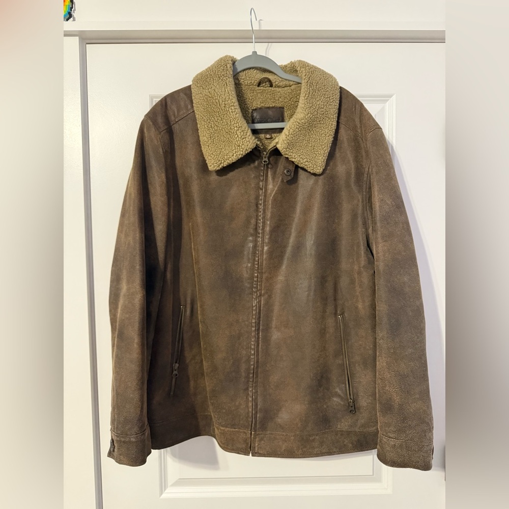 Cherokee Brown Jacket With Shearling Collar - image 1